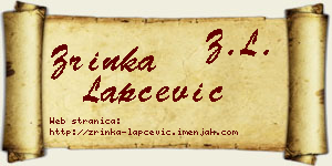 Zrinka Lapčević vizit kartica